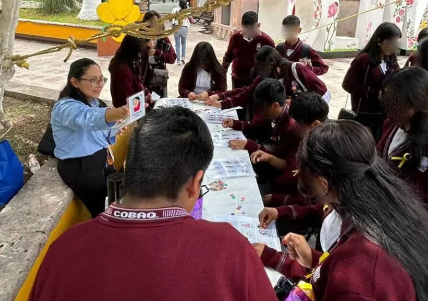 Realiza SESA Concientización del Cáncer Infantil en Pinal de Amoles
