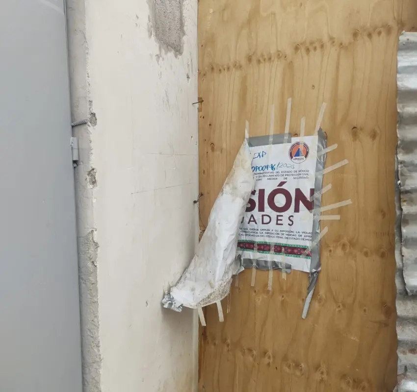 Detenidos por quebrantar sellos en obra suspendida en Ecatepec