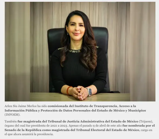 Arlen Siu Jaime Merlos nueva presidenta del TEEM
