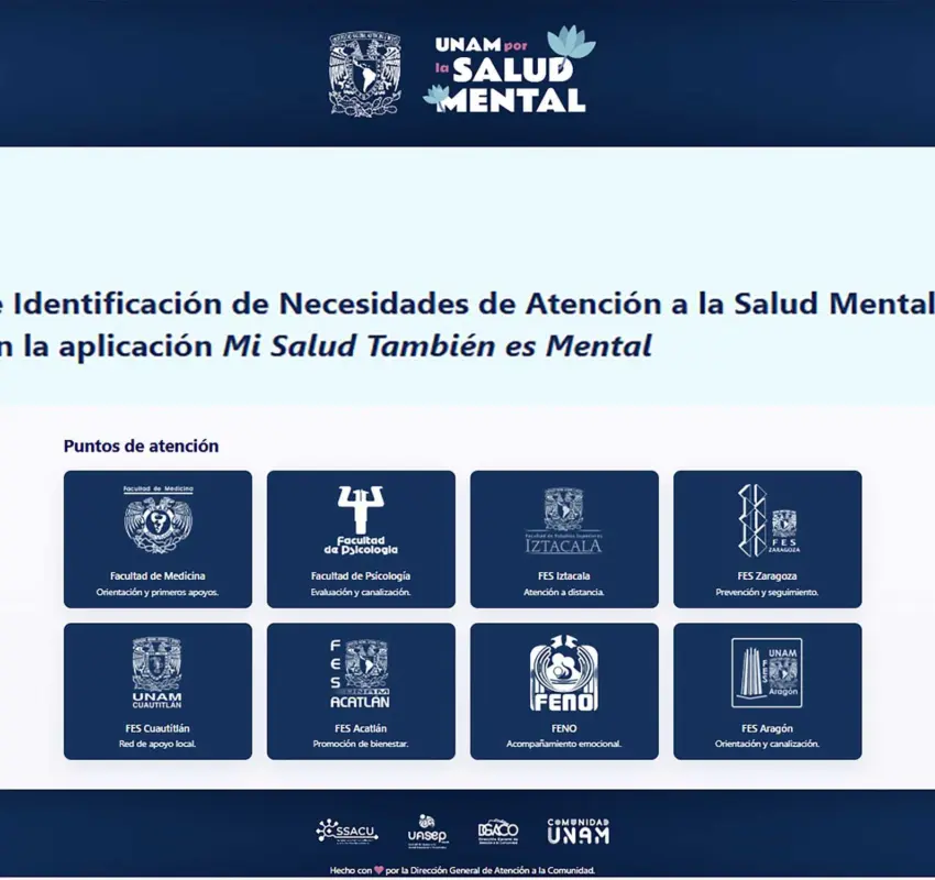 Encuesta para atender salud mental: UNAM
