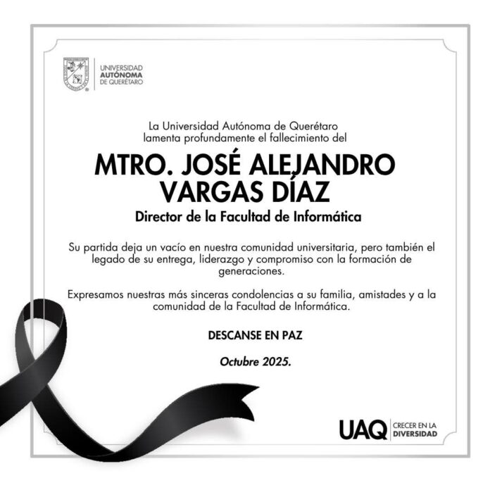 UAQ: fallece director de Informática; institución lo despide ...