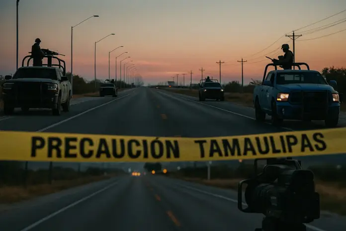 masacre-civiles-tamaulipas-ejercito-2025 Escena del tiroteo del Ejército contra civiles en carretera de Tamaulipas, octubre 2025