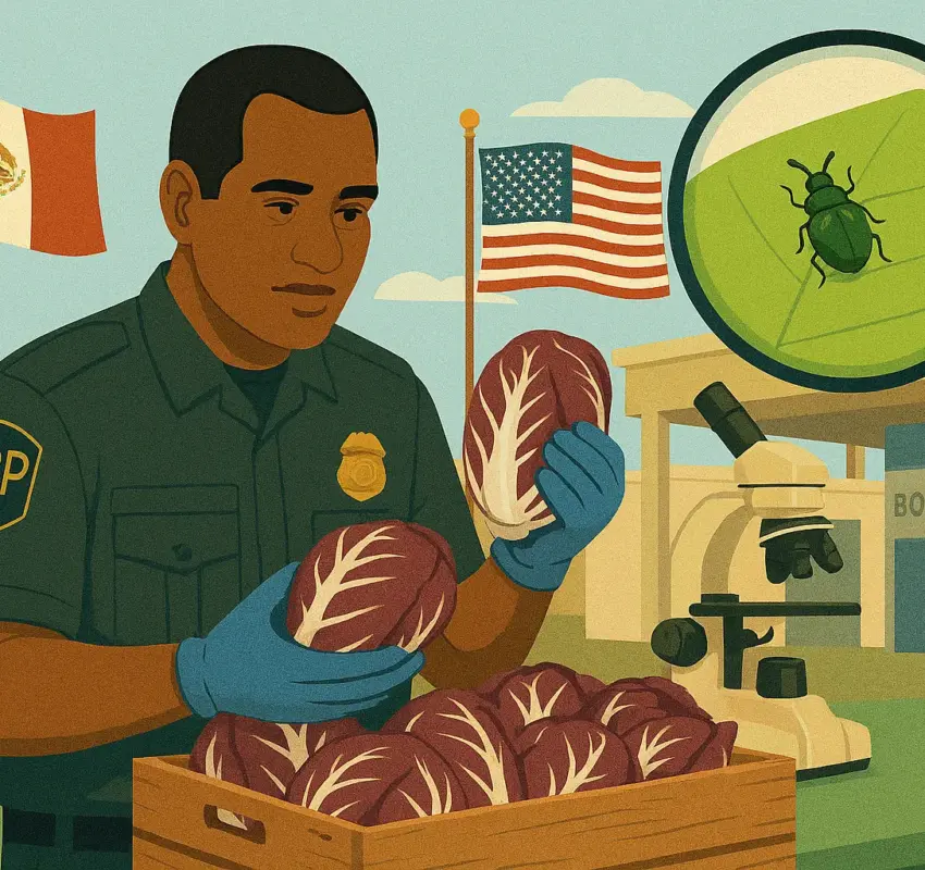Plaga nunca antes vista en EU detectada en radicchio mexicano