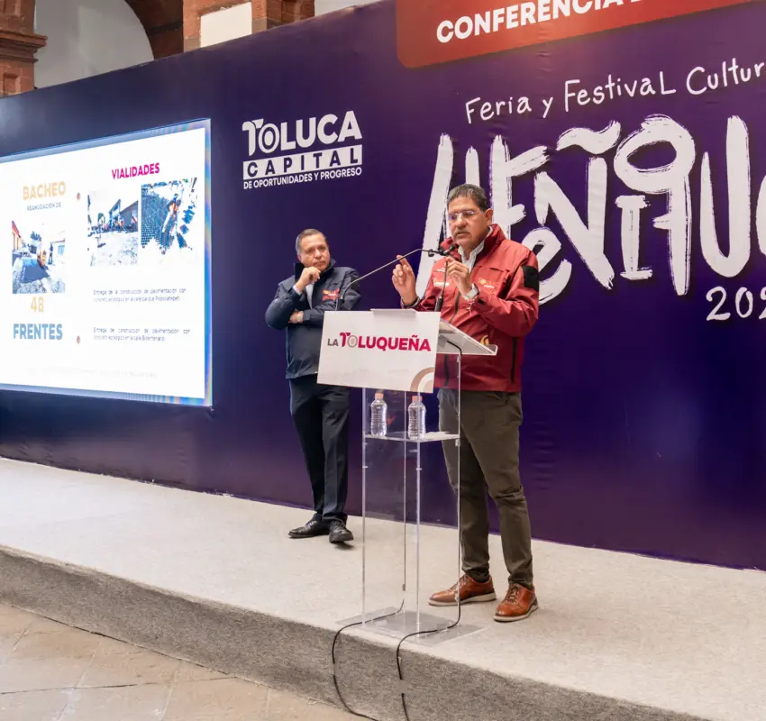Programas de bacheo, luminarias y obras hidráulicas en Toluca