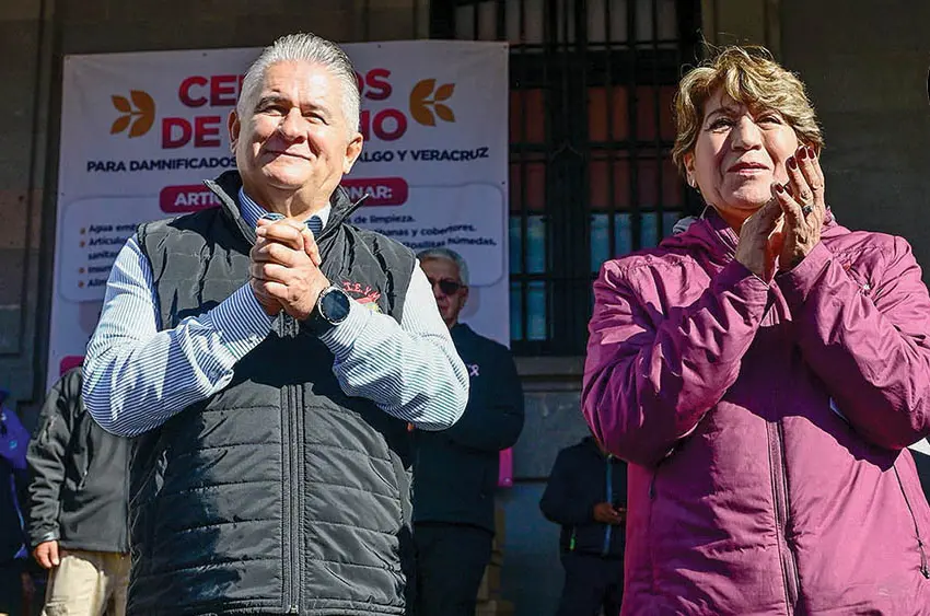 Recibió Delfina Gómez 14 toneladas de ayuda humanitaria del SUTEYM
