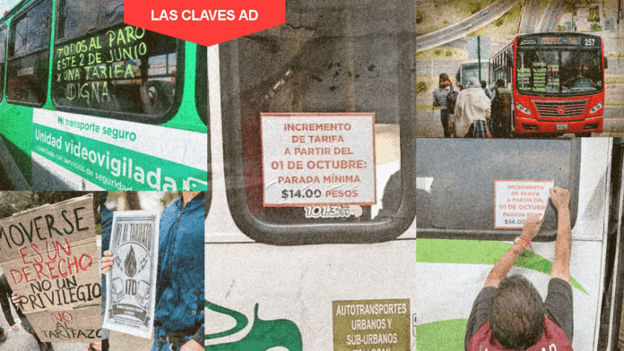 Aumenta la tarifa del transporte público en Edomex a 14 pesos