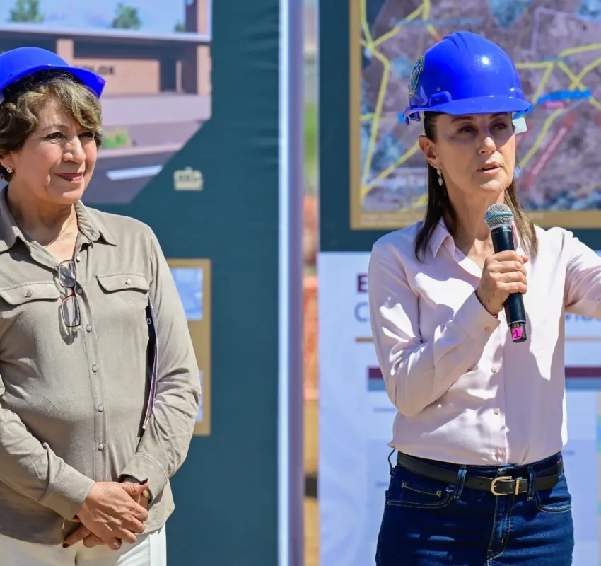 Supervisaron avances del Tren México-Pachuca Claudia Sheinbaum y Delfina Gómez