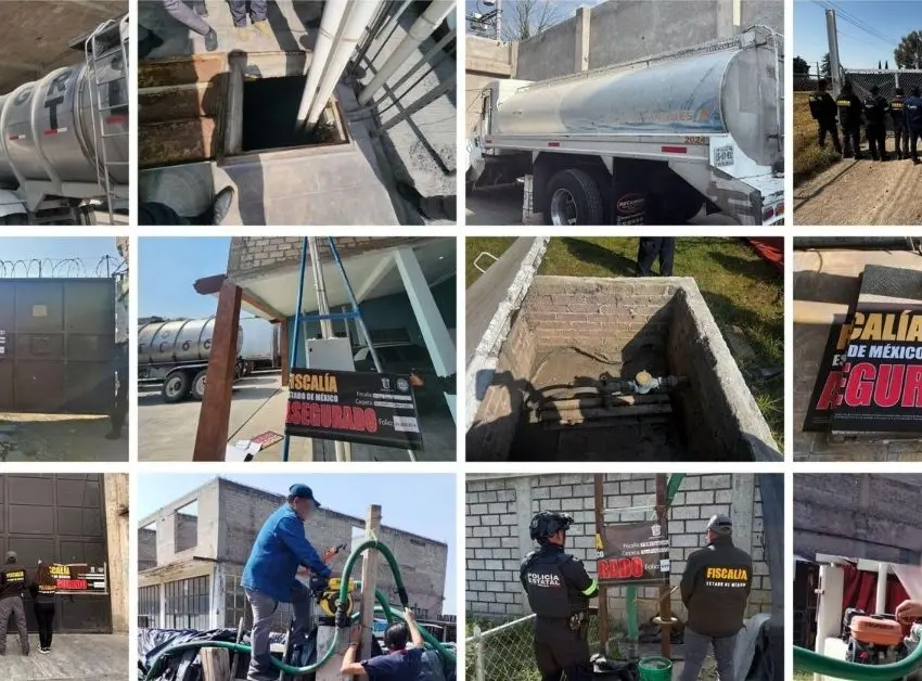 Aseguró Operativo Caudal pozos y pipas en Edoméx