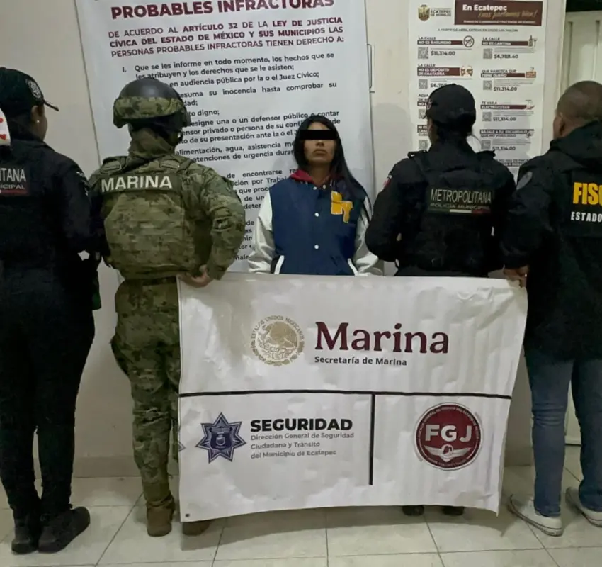 Detuvieron en Ecatepec a mujer buscada por robo en CDMX