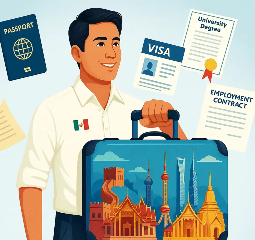 Documentos para trabajar en Asia: guía esencial para mexicanos