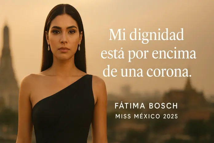 Fátima Bosch, Miss México 2025, denuncia agresión verbal durante el certamen Miss Universo en Bangkok, Tailandia.