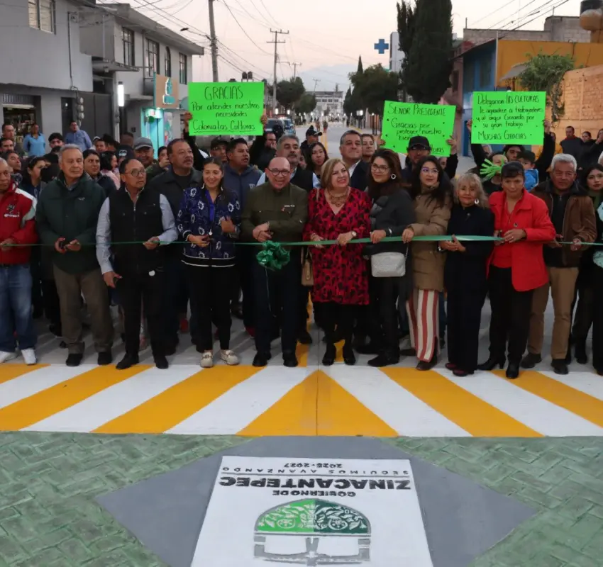 Nueva pavimentación en Zinacantepec