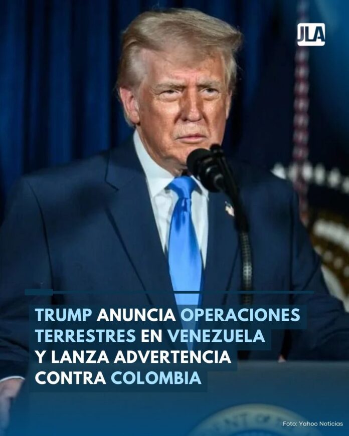 Trump anunció prontas operaciones terrestres en Venezuela para ...