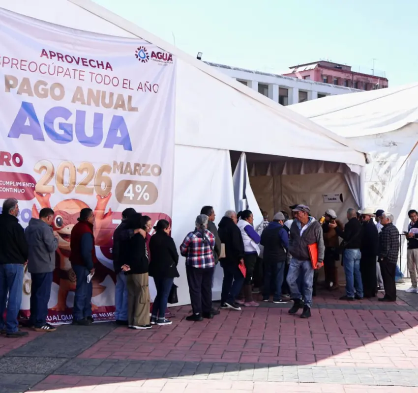 Alta afluencia en pago de agua y predial en Toluca