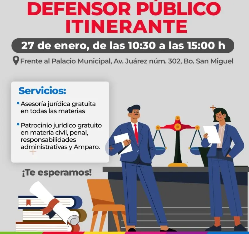 Asesoría jurídica gratuita en San Mateo Atenco