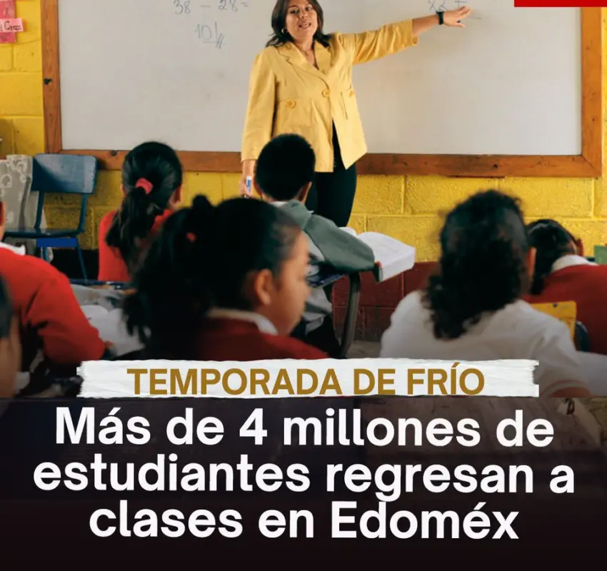 Regresaron a clases 4 millones de estudiantes en Edoméx