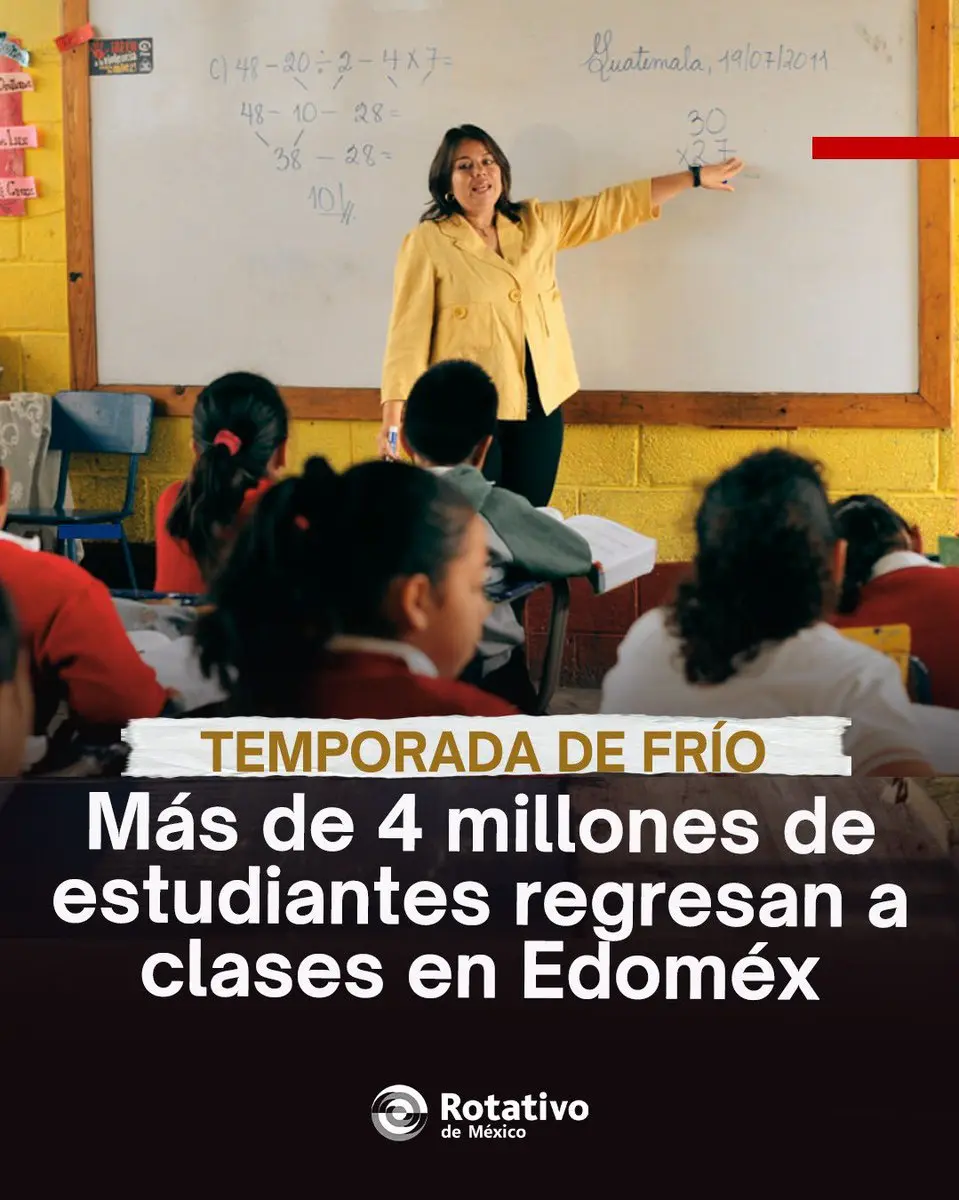 Este lunes 12 de enero regresan a clases más de 4 millones de