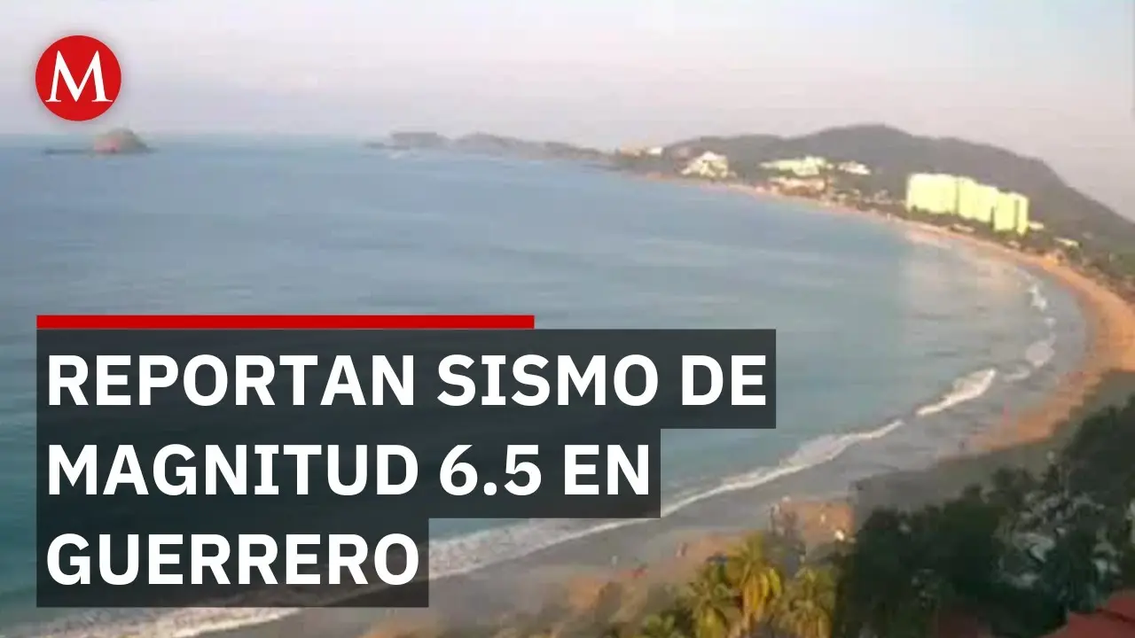 Reportan sismo de magnitud 65 en Guerrero con epicentro en San Marcos