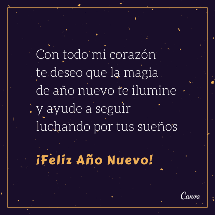 Frases e imágenes de Año Nuevo para festejar - Canva
