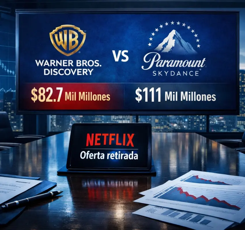 Netflix se retira de la compra de Warner Bros