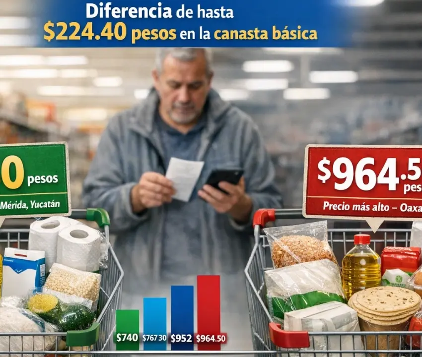 Profeco revela variaciones de hasta $224 en la canasta básica