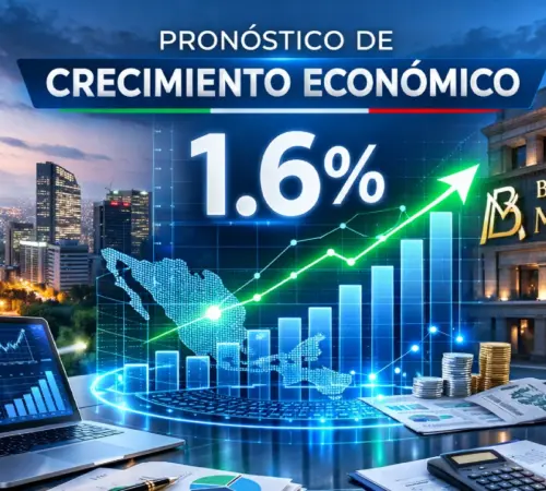 Banxico eleva pronóstico de crecimiento económico a 1.6%