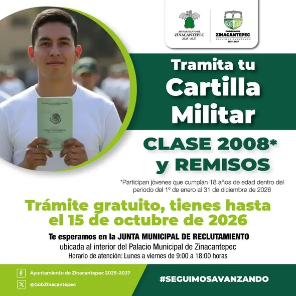 Abren trámite de Cartilla Militar en Zinacantepec   Primero Editores