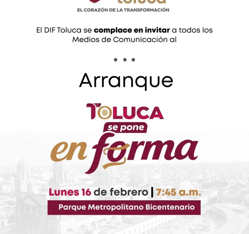 Arranca este lunes reto “Toluca se Pone en Forma” para ganar 75 mil pesos