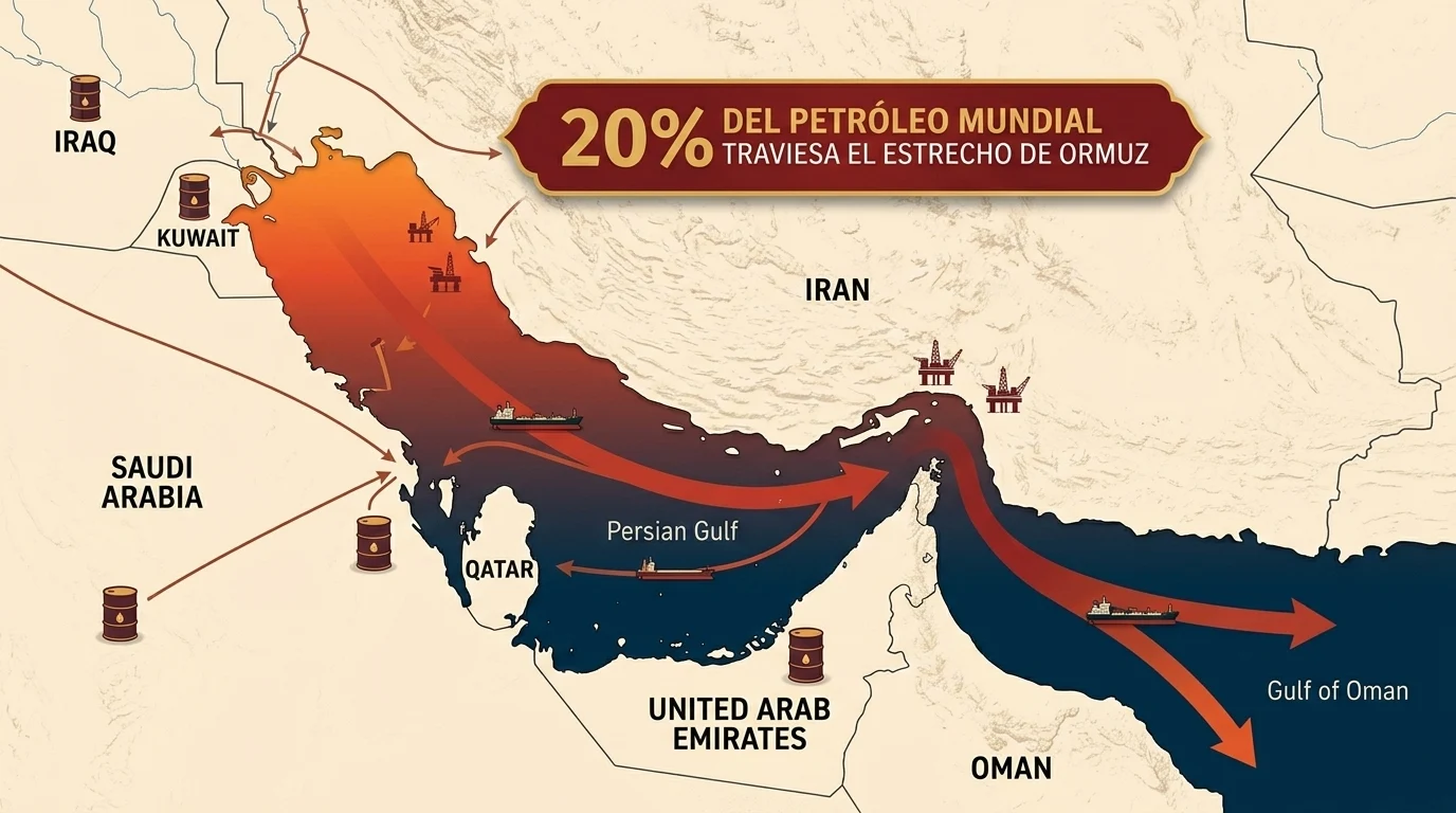 mapaestrechoormuzrutapetroleo México Ahora Mapa del estrecho Ormuz mostrando ruta crítica del petróleo mundial