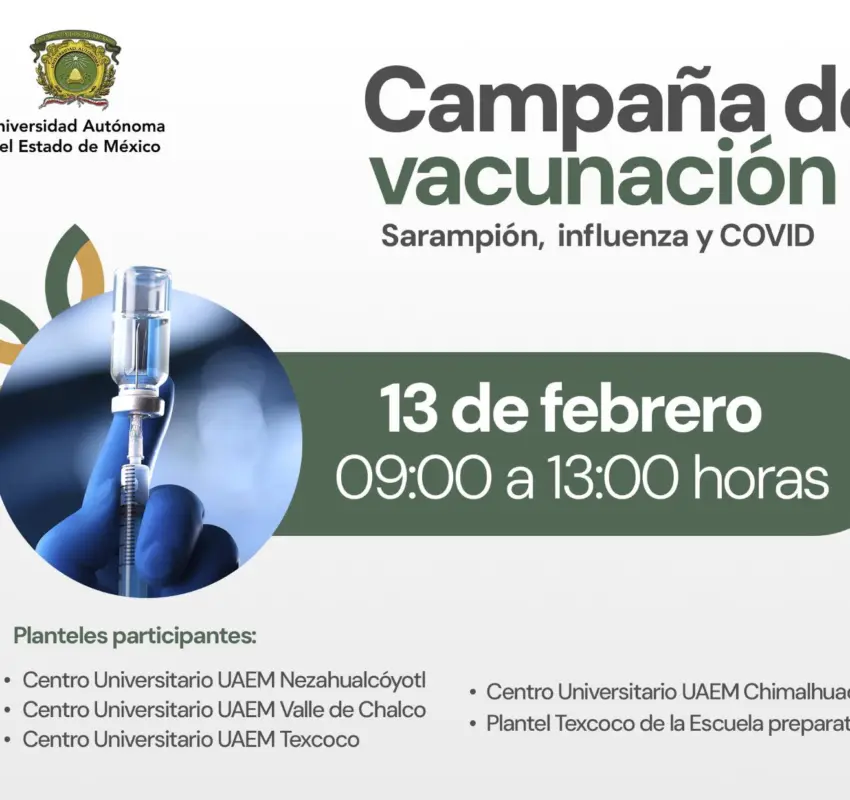 Reforzó UAEMex campaña de vacunación en planteles
