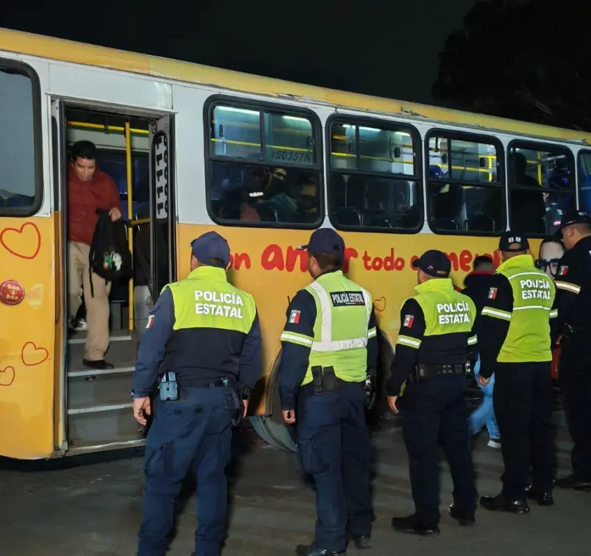 Refuerzan seguridad en transporte público de Edoméx