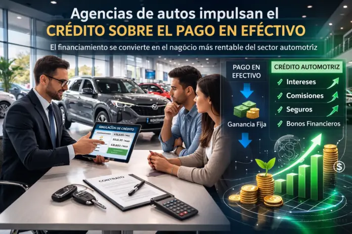 Agencias de autos en México impulsan crédito automotriz como estrategia de mayor rentabilidad frente al pago en efectivo