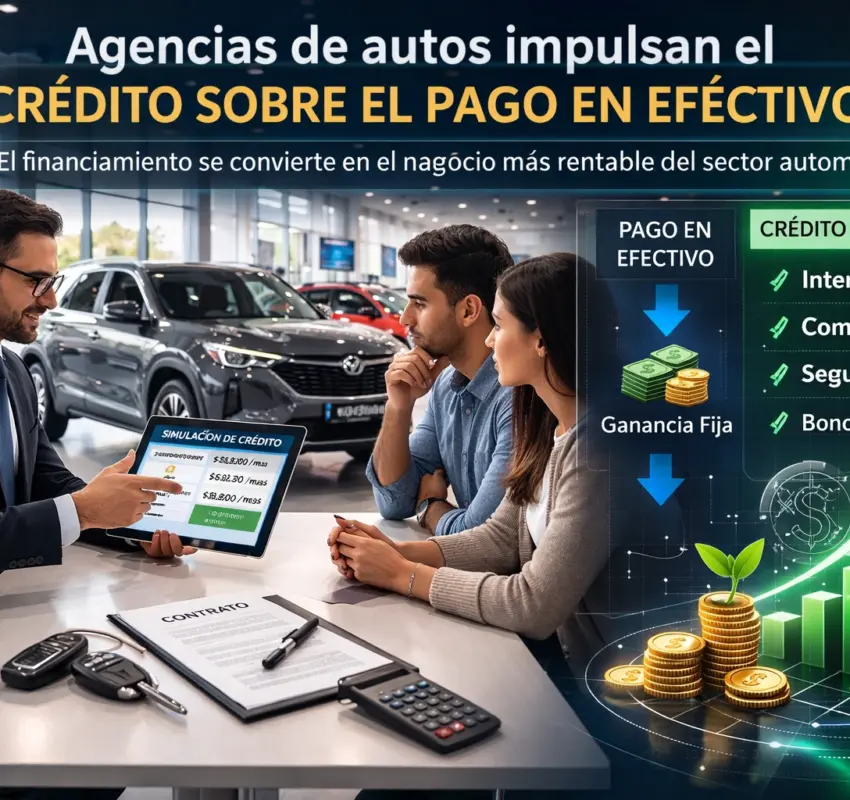 Agencias de autos priorizan crédito sobre efectivo