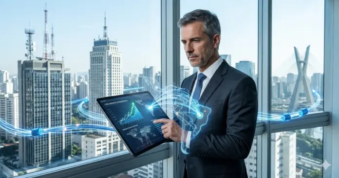 claro-compra-desktop-brasil-expansion-telecomunicaciones.jpg Claro compra Desktop Brasil: ejecutivo analiza expansión de telecomunicaciones con red de fibra óptica y mapa de América Latina