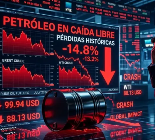 Petróleo sufre mayor caída desde marzo y Brent rompe barrera de 100 dólares