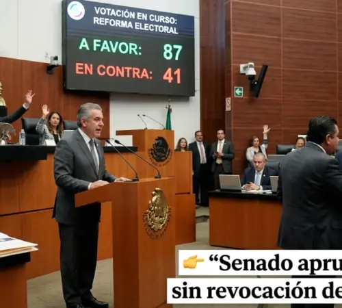 Senado aprueba plan B con exclusión de la revocación de mandato
