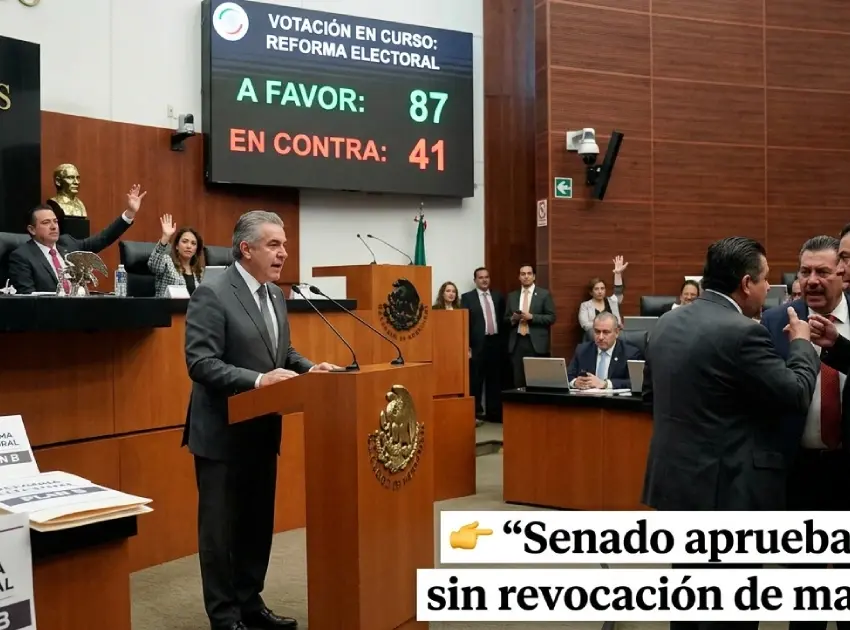 Senado aprueba plan B con exclusión de la revocación de mandato