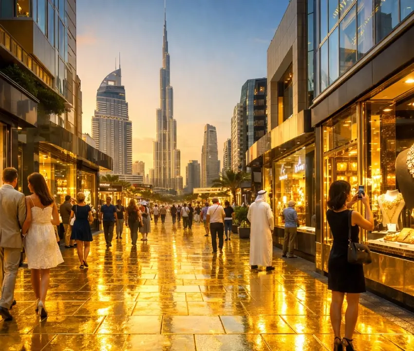 Dubai Gold District tendrá una calle pavimentada con oro