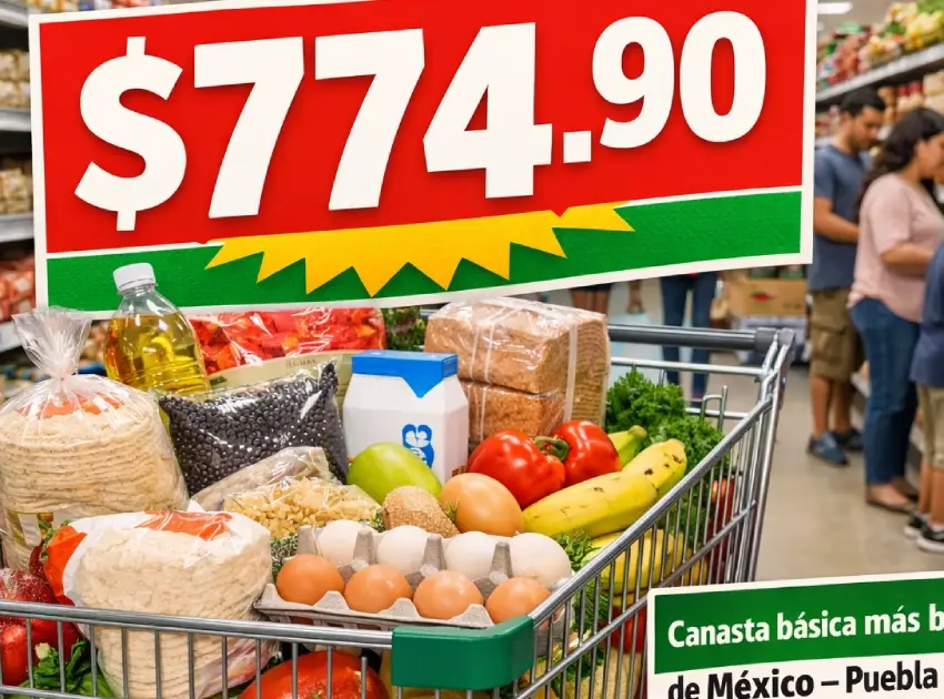 Canasta básica en Puebla tiene el súper más barato del país
