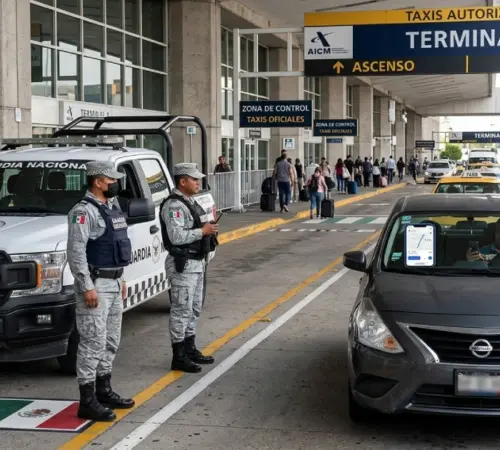 Guardia Nacional en el AICM inicia operativo contra taxis de app