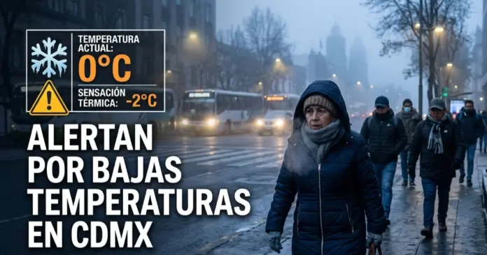bajas-temperaturas-cdmx-alerta-frio.jpg Bajas temperaturas en CDMX con personas abrigadas caminando entre neblina y alerta por frío extremo