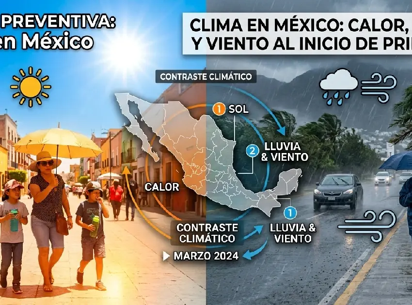 Clima en México: lluvia, calor y viento intenso marcan la primavera