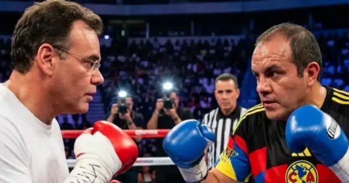 imagen IA David Faitelson y Cuauhtémoc Blanco en un ring Más allá del boxeo, Ring Royale parece haber encontrado su fórmula en la mezcla de espectáculo, polémica y cultura digital.