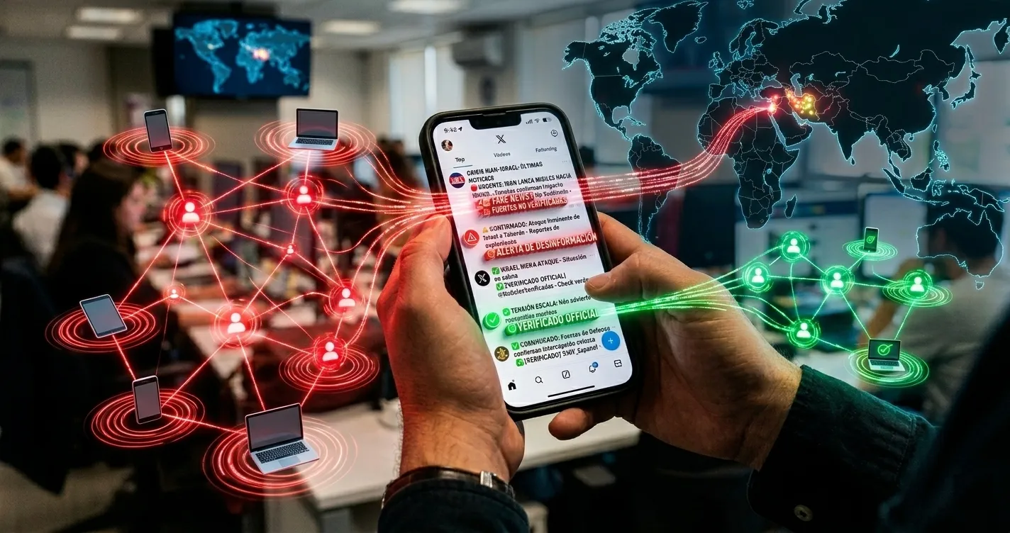 desinformacioniranredes México Ahora Desinformación Irán viralizándose en redes sociales con gráficos de propagación