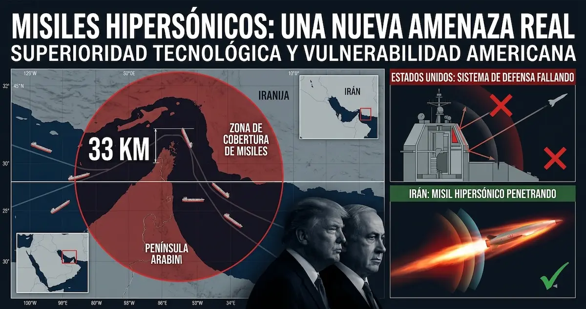 Estrecho Ormuz: Misiles hipersónicos iraníes cambian el equilibrio de poder en el golfo