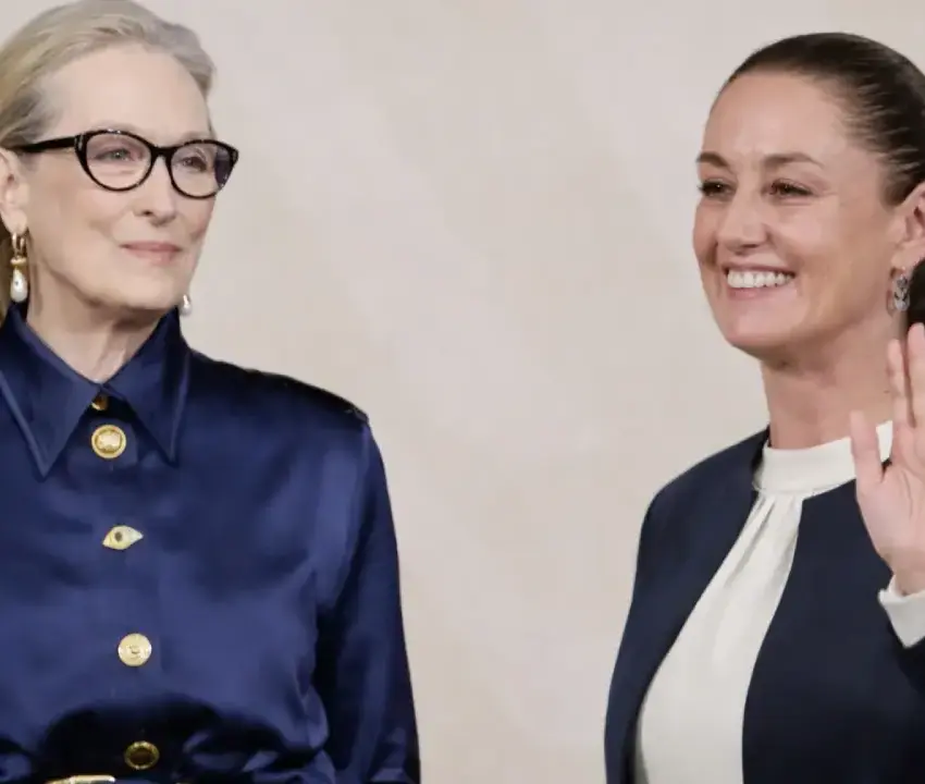 Meryl Streep elogia a la presidenta Sheinbaum en visita a México