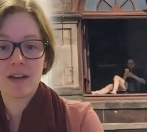 Mujer que tomó el sol en ventana de Palacio Nacional: revelan identidad y sueldo