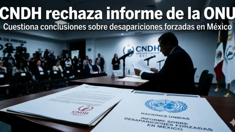 CNDH rechaza informe ONU sobre desapariciones forzadas en México en contexto de tensión con organismos internacionales de derechos humanos