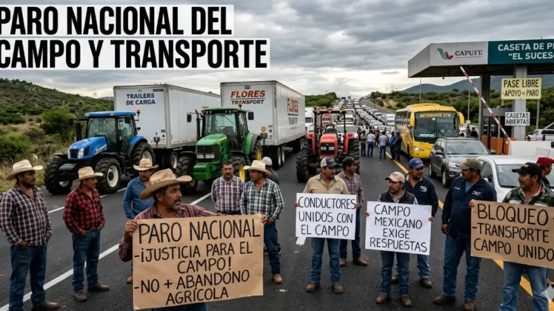 Arranca paro nacional de agricultores y transportistas en 20 estados