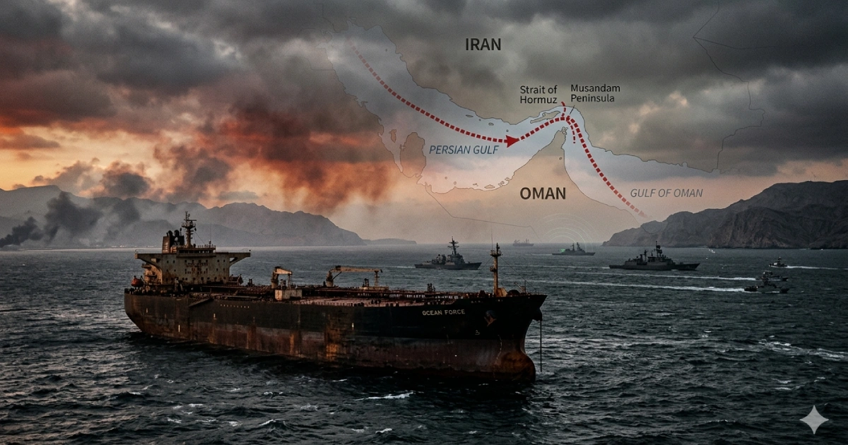 Buque petrolero detenido en el Estrecho de Ormuz tras el cierre de Irán afectando rutas globales de petróleo